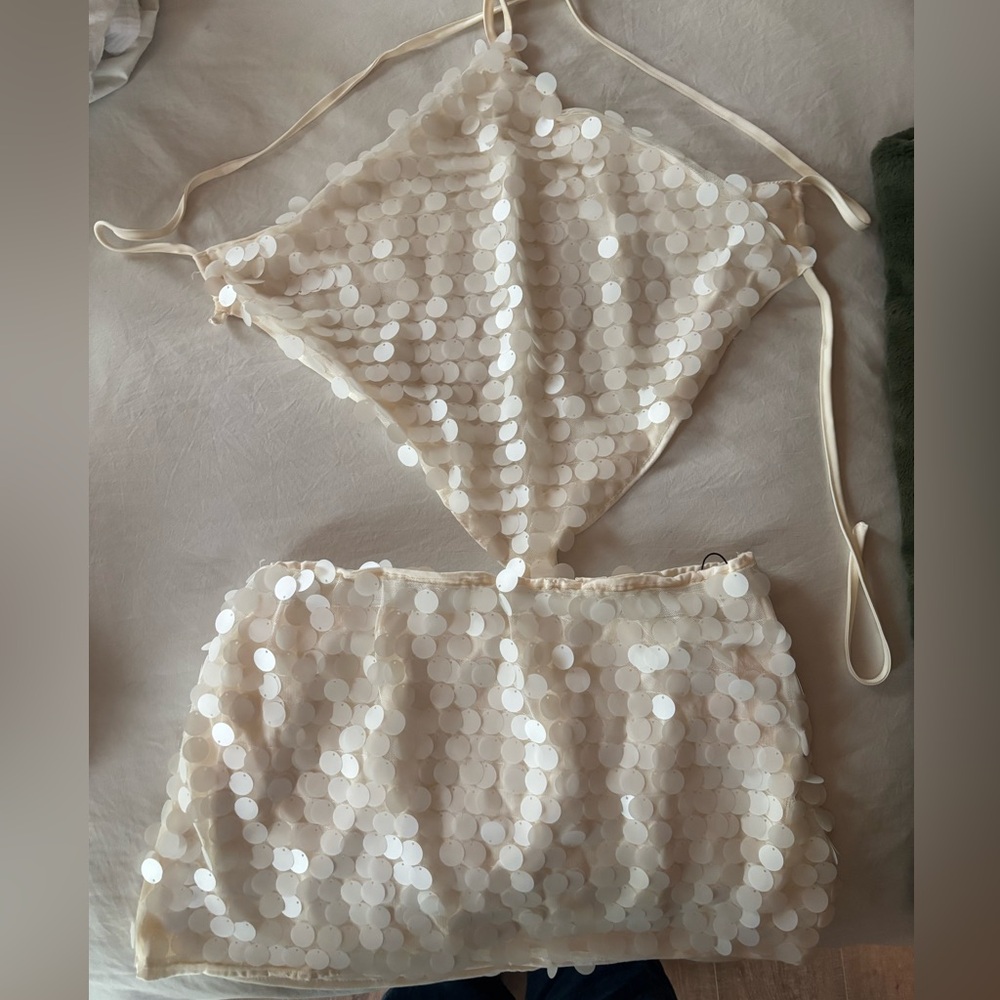 Sparkly sequin two piece set